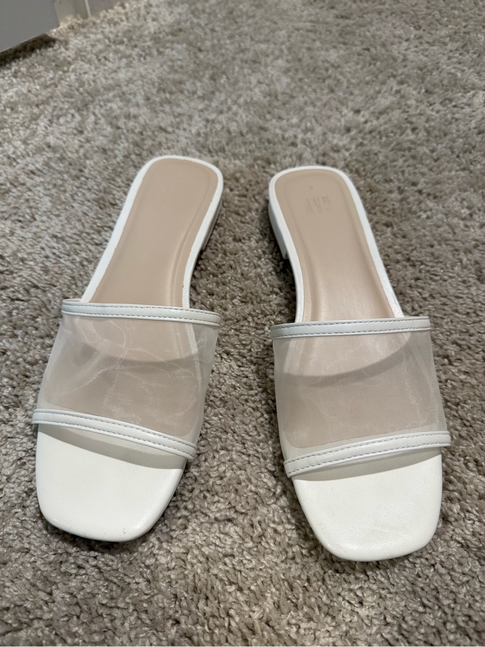 Women's White Mesh Sandals
